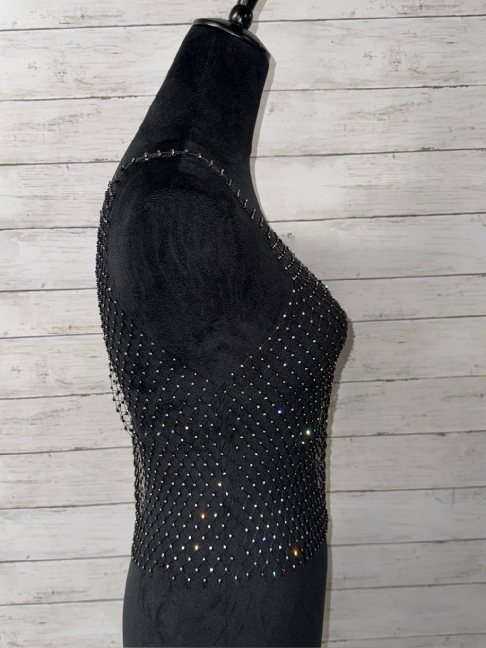 NWT! Love Tree Rhinestone Net Top - Picture 3 of 5